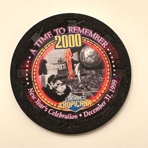 Tropicana Las Vegas "A TIME TO REMEMBER" New Years 2000 Casino Chip